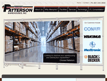 Tablet Screenshot of pattersonwarehouses.com